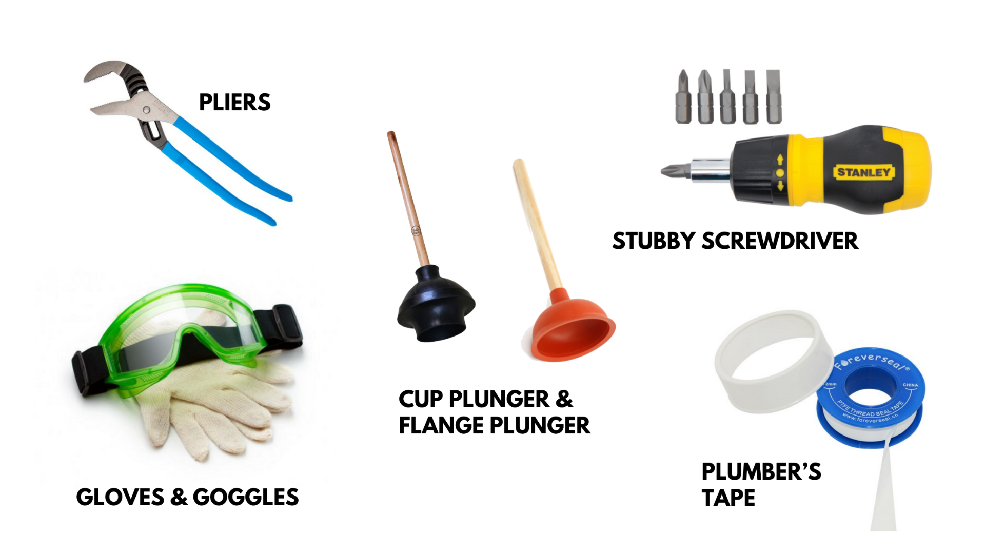 basic plumbing tools